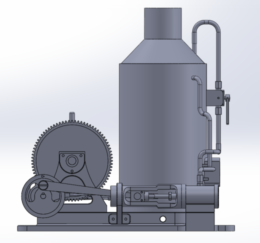 带离合器的 2x1 缸蒸汽机操作绞盘缩略图